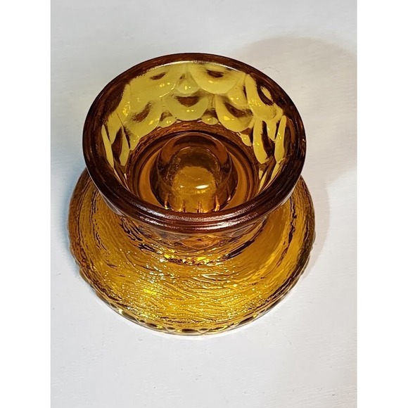 Vintage Lenox Amber Candlestick Stand Holds Three Different Size Candles MCM - Picture 7 of 7